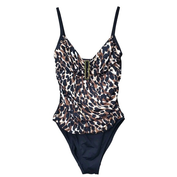 La Blanca Animal Print One Piece Swimsuit Size 8 - Picture 1 of 7